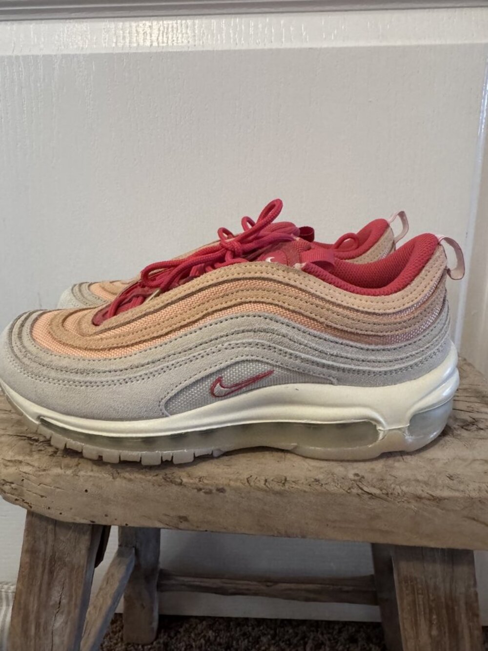 Nike Air Max 97 'Sisterhood' Muslin Cream Suede Womens Size 8